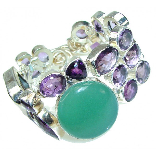 Pale Beauty! Purple Amethyst Sterling Silver Bracelet