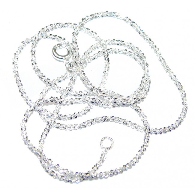 Twisted Rock Sterling Silver Chain 18'' long, 1 mm wide
