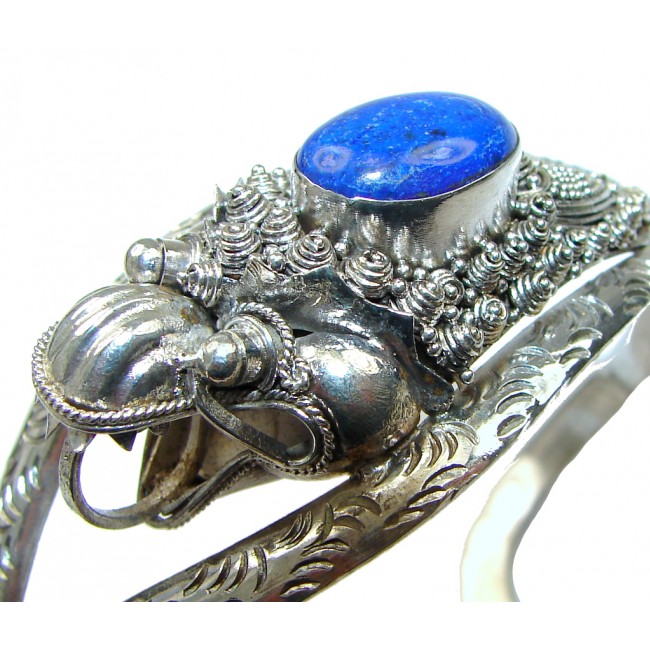 Fashion Dragon! Lapis Lazuli Sterling Silver Bracelet / Cuff