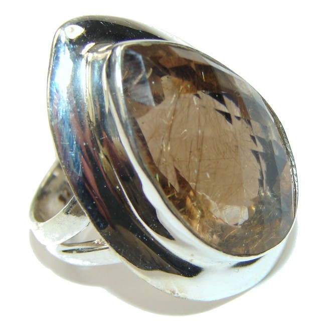Upcoming Storm! Brown Smoky Topaz Sterling Silver ring s. 7 1/4