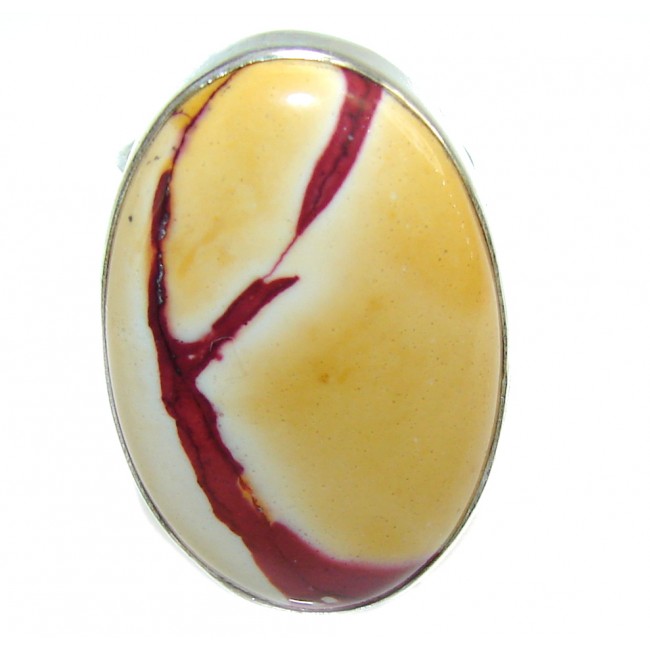 Amazing AAA Mookaite Sterling Silver Ring s. 6 -adjustable