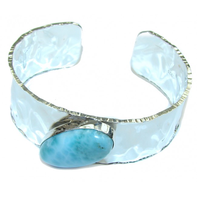 Ice Queen! AAA Blue Larimar Sterling Silver Bracelet / Cuff
