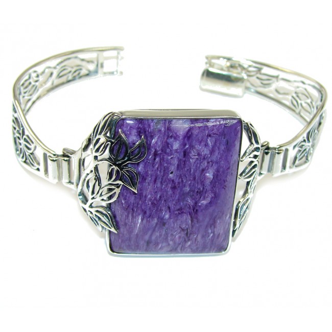 Lavender Dreams AAA Purple Siberian Charoite Sterling Silver Bracelet