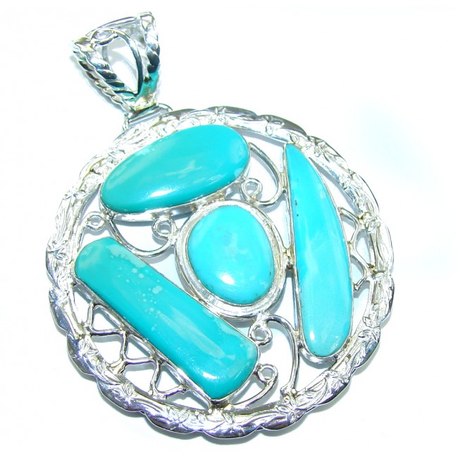 Perfect Harmony Royston Blue Turquoise Sterling Silver Pendant