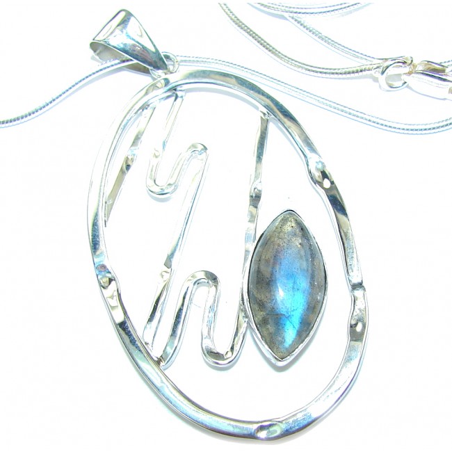 Just Perfect AAA labradorite Sterling Silver necklace