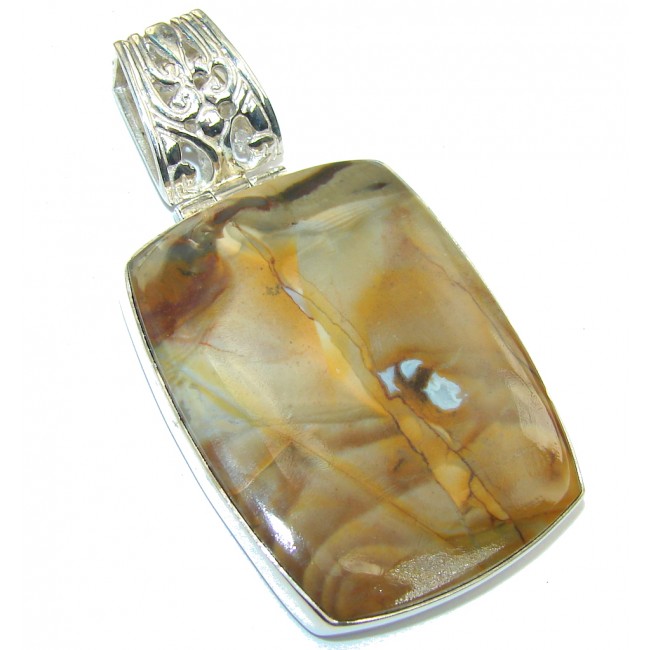 Just Perfect Montana Agate Sterling Silver Pendant