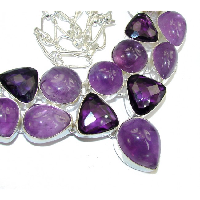 Lavender Dream AAA Purple Amethyst Sterling Silver Necklace