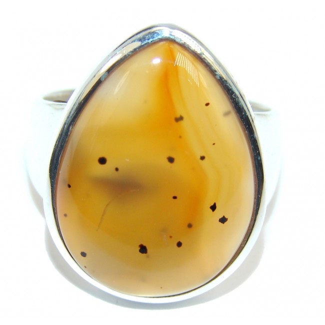 Simplicity Scentic Montana Agate Sterling Silver Ring s. 7