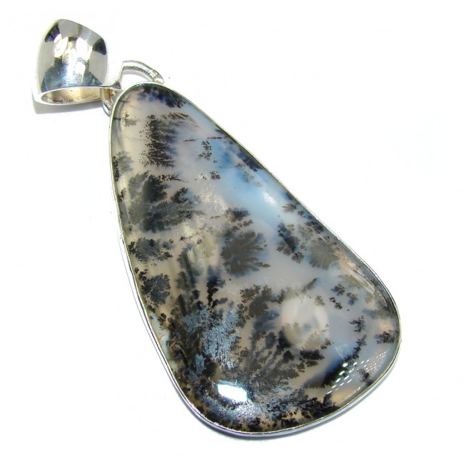 Just Glow AAA Dendritic Agate Sterling Silver Pendant