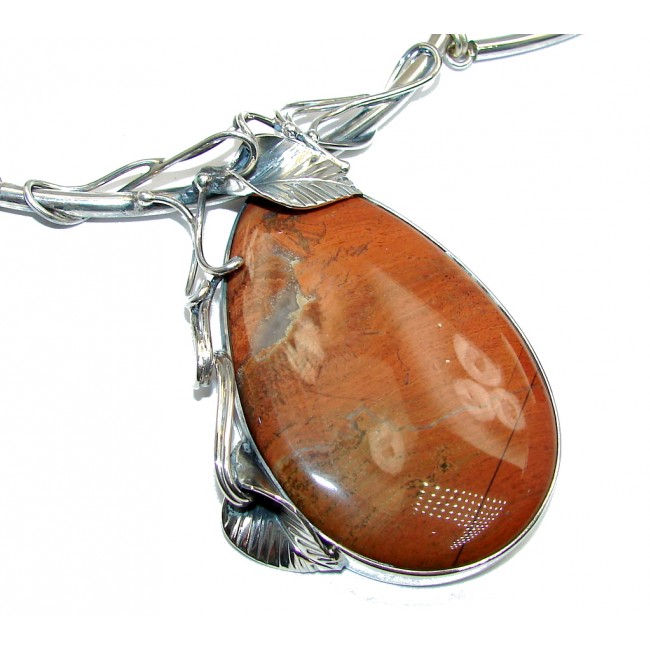 Beautiful Red Jasper Sterling Silver handcrafted Necklace