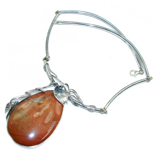 Beautiful Red Jasper Sterling Silver handcrafted Necklace