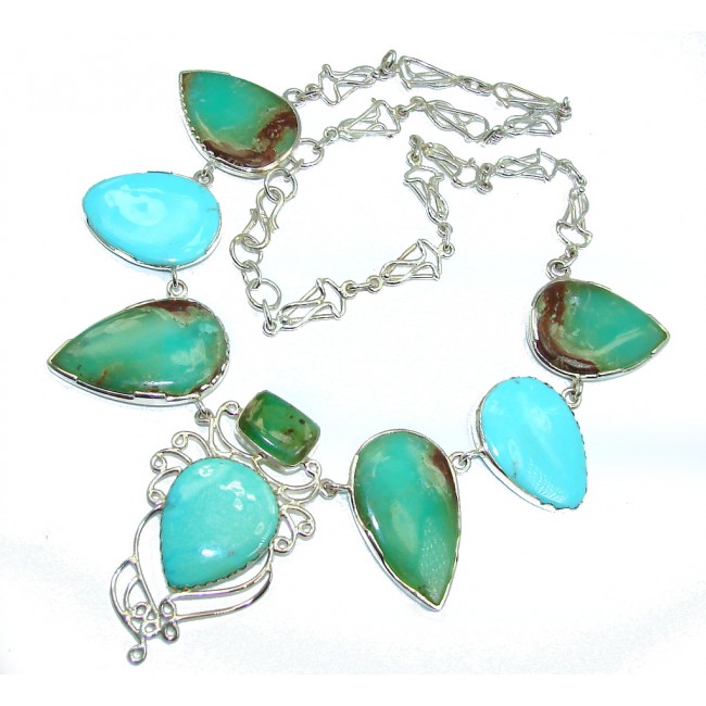 Great quality Corrico Lake Turquoise Chrysocolla Sterling Silver Necklace