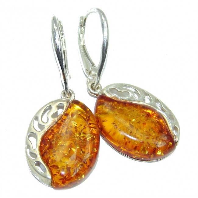 Back to Nature Baltic Amber Sterling Silver earrings