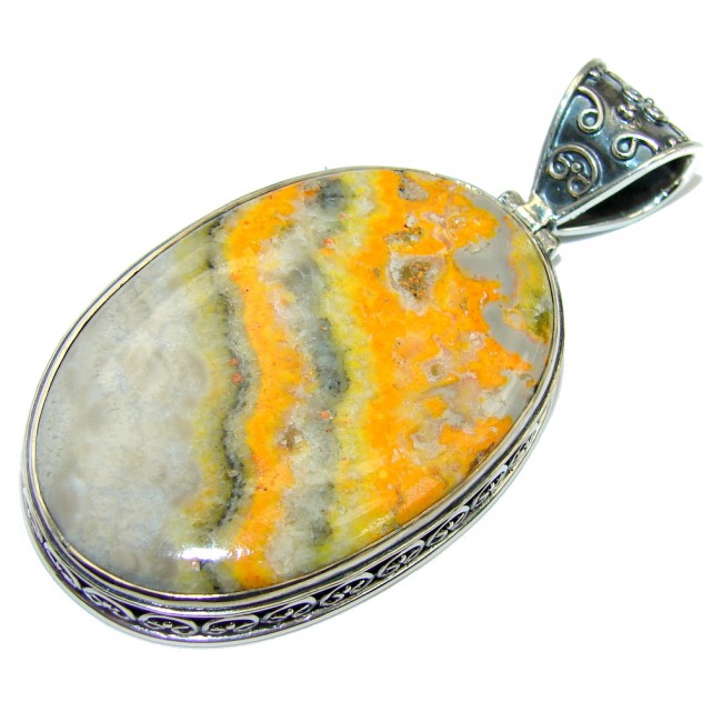 Collected Storm AAA Bumble Bee Jasper Sterling Silver Pendant