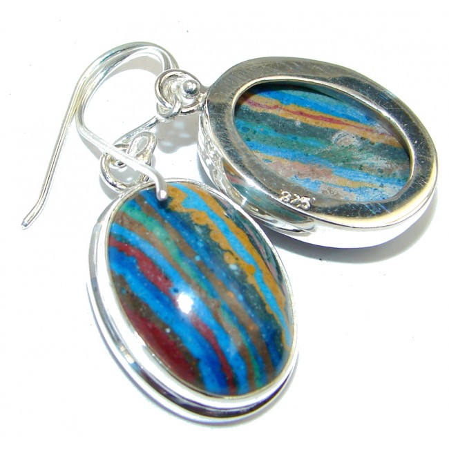 Simple Style Rainbow Calsilica Sterling Silver earrings