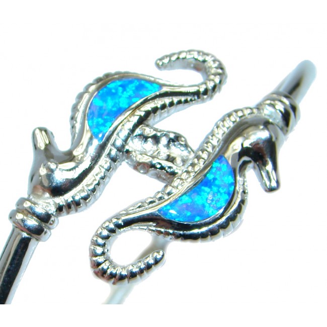 Sublime AAA Japanese Fire Opal Sterling Silver Bracelet / Cuff