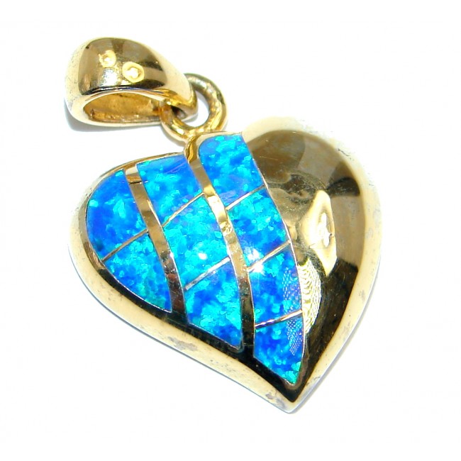 AAA Japanese Fire Opal Gold plated over Sterling Silver Pendant