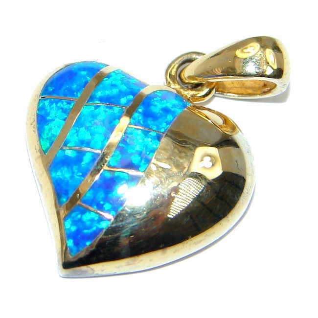 AAA Japanese Fire Opal Gold plated over Sterling Silver Pendant