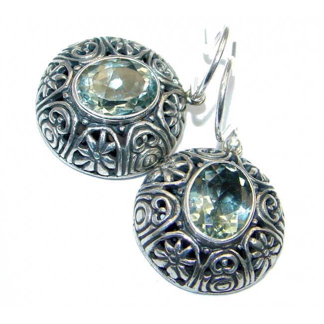 Perfect Blue Topaz Sterling Silver earrings