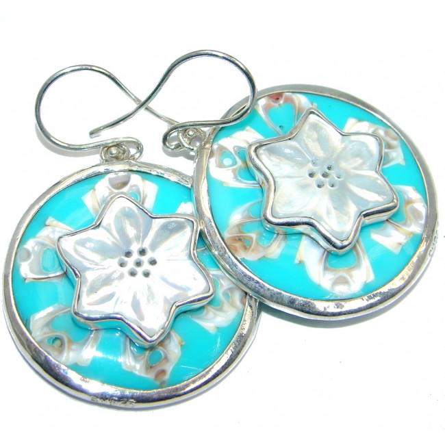 Simple Beauty Mint Shell Sterling Silver earrings