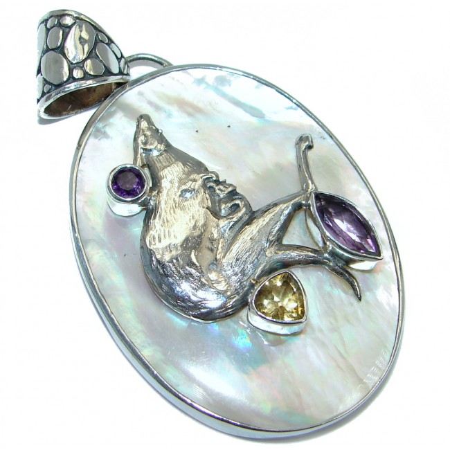 Kangaroo Blister Pearl Sterling Silver handcrafted pendant