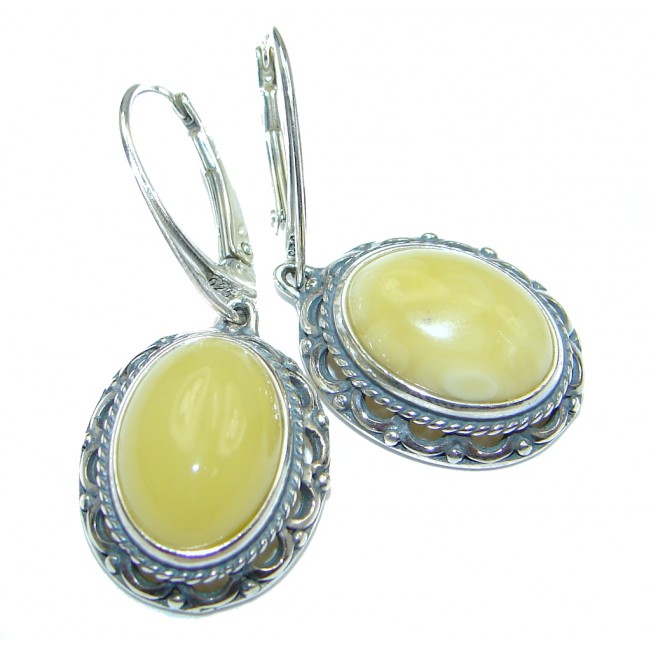 Exclusive Butterscotch Polish Amber Sterling Silver handmade Earrings