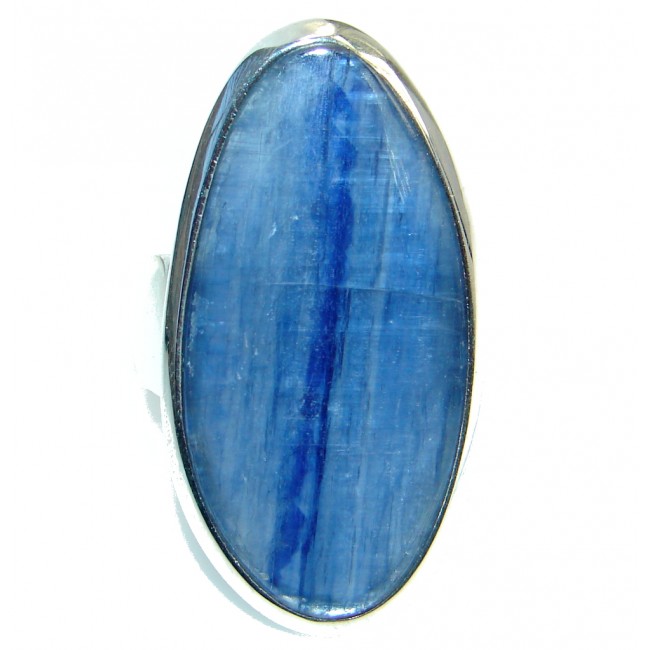 Huge Authentic Australian Blue Kyanite Sterling Silver handmade Ring s. 9 1/2