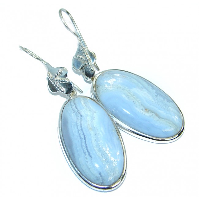 Secret Beauty Blue Lace Agate .925 Sterling Silver earrings