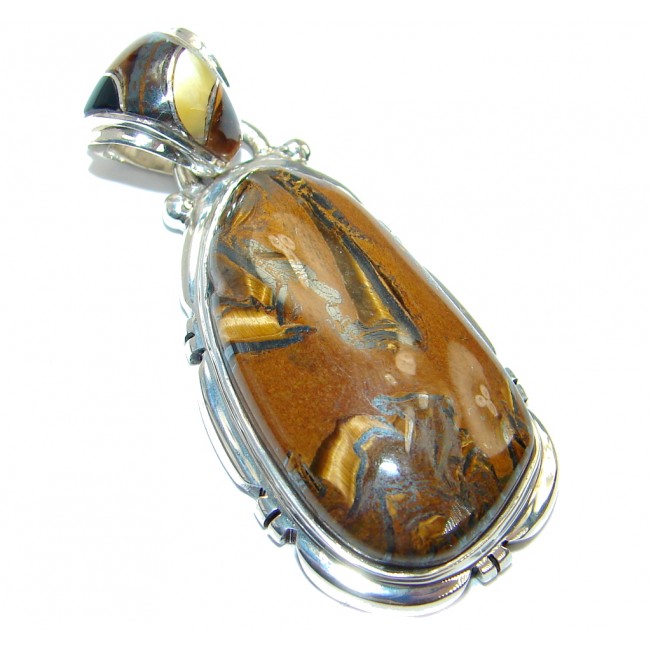 Incredible quality Golden Tigers Eye Sterling Silver handmade Pendant