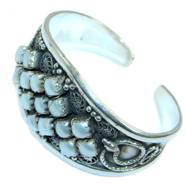 Big Dreamer Mother Of Pearl .925 Sterling Silver Bracelet / Cuff