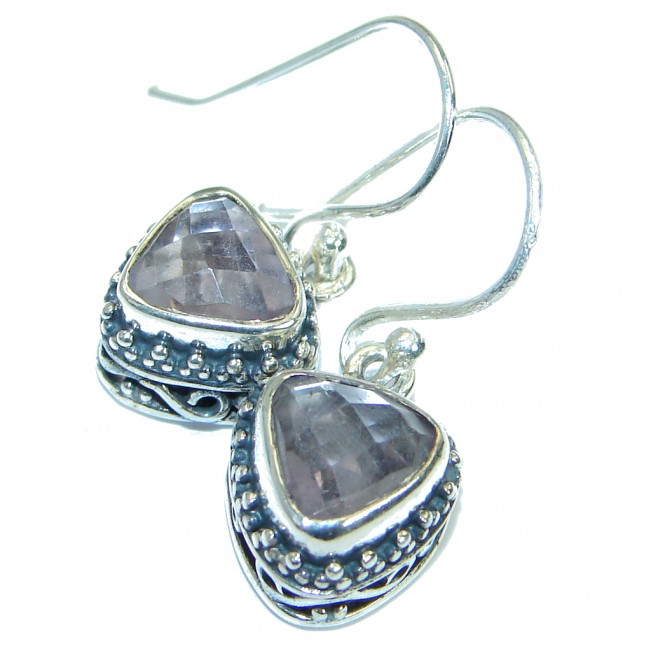 Perfect Amethyst .925 Sterling Silver handmade earrings