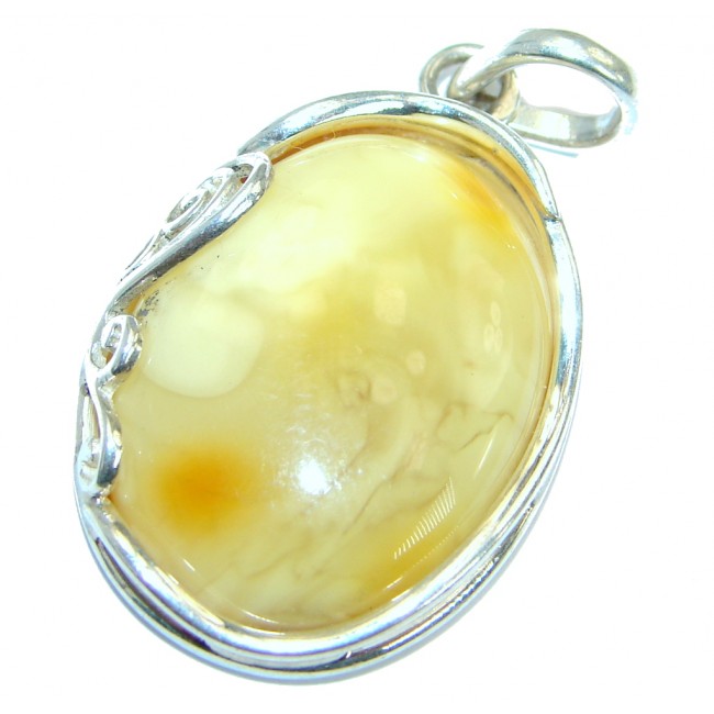 Natural Butterscotch Baltic Amber .925 Sterling Silver handmade Pendant