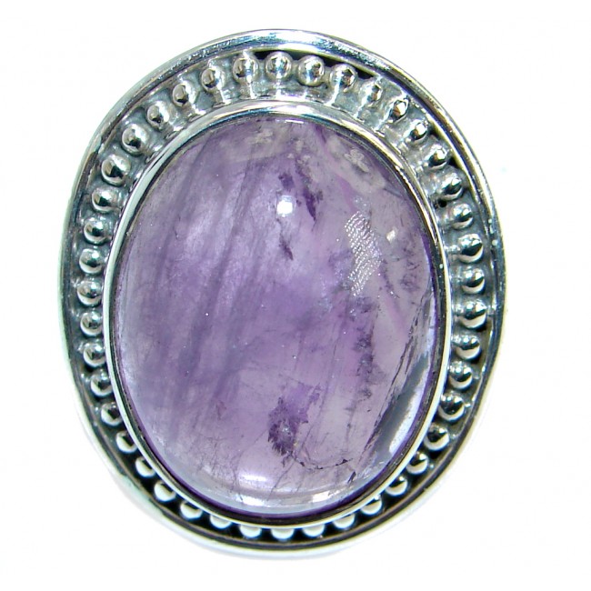 Vintage style Unique Style Amethyst .925 Sterling Silver ring; s. 7