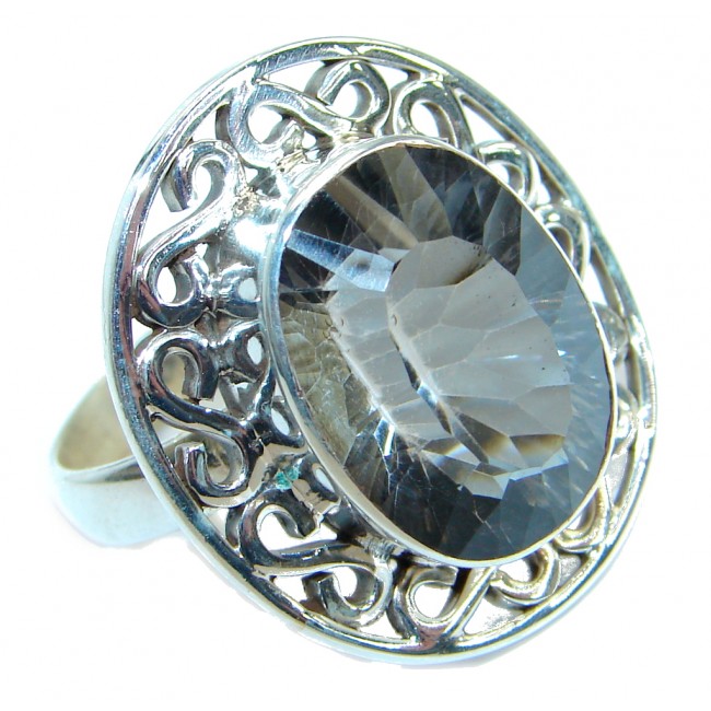 Energazing Swiss Blue Topaz Sterling Silver handmade Poison Ring size 9 3/4