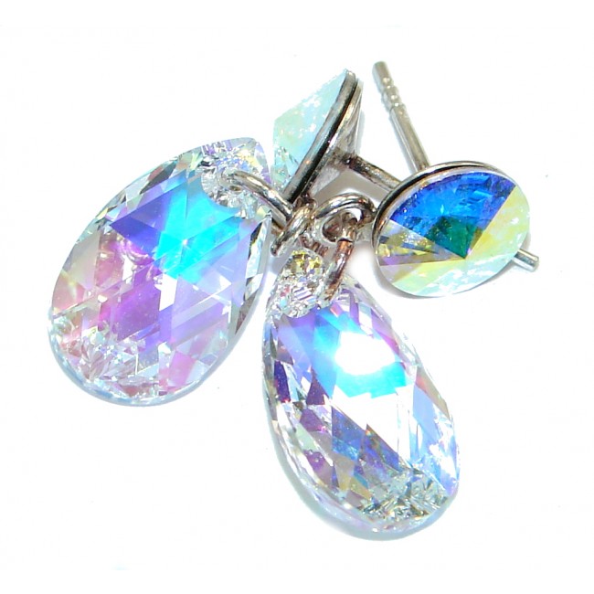 Delicate Swarovski Crystal Sterling Silver earrings