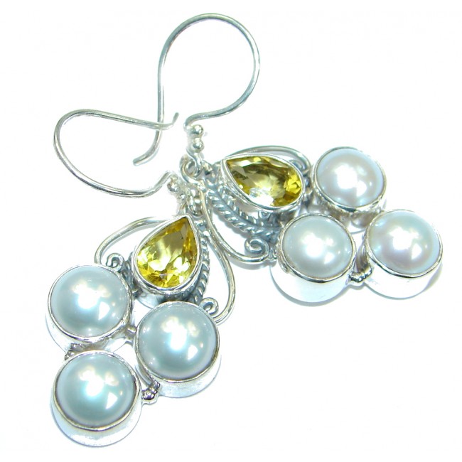 Fresh Water Pearl .925 Sterling Silver handmade earrings