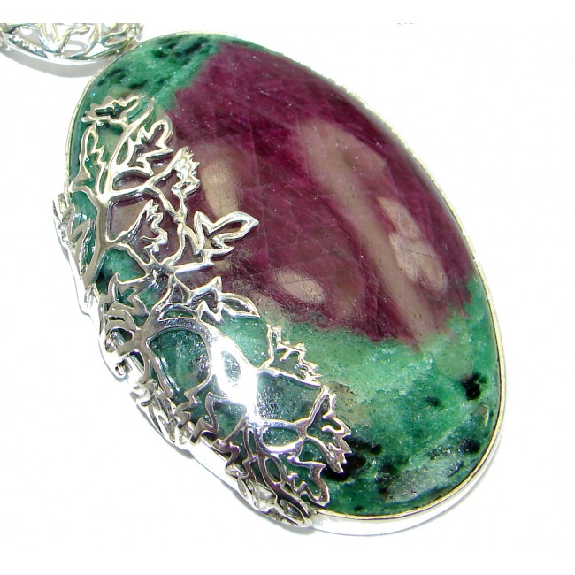 Burgundy Blush Genuine Eudialyte .925 Sterling Silver handcrafted Necklace