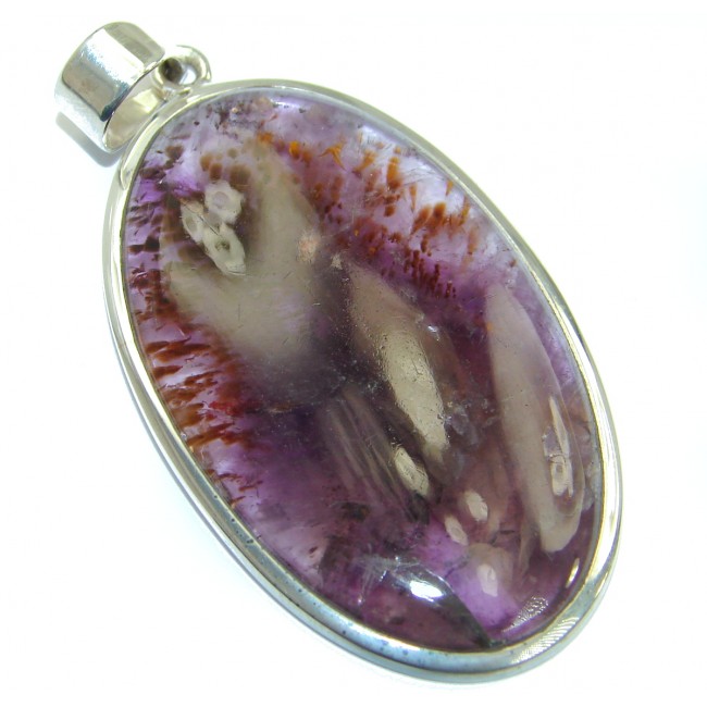Purple Moss Amethyst .925 Sterling Silver handcrafted Pendant