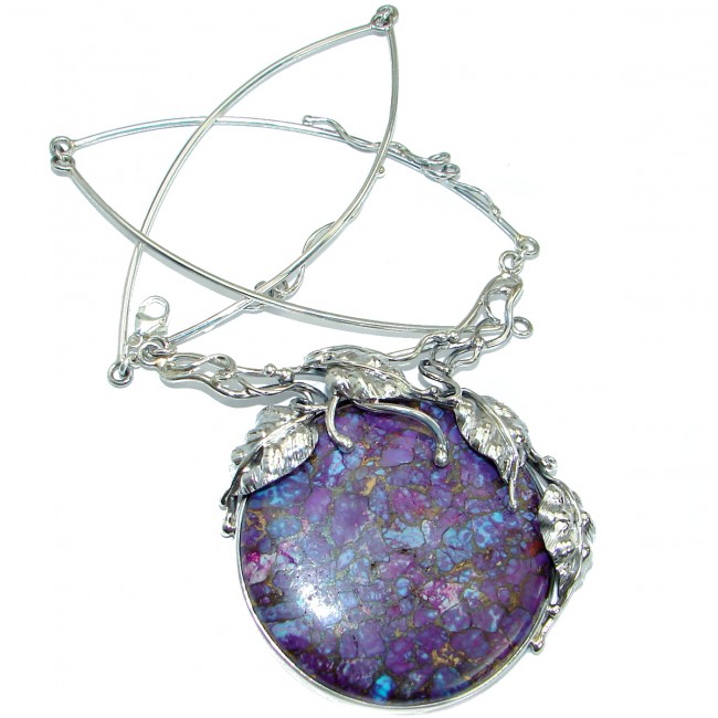Stella Purple Sea Sediment Jasper .925 Sterling Silver handmade necklace