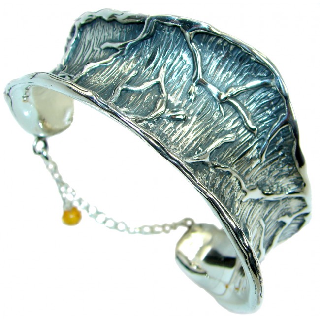 Real Treasure oxidized .925 Sterling Silver handcrafted Bracelet / Cuff