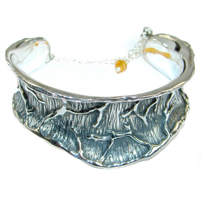 Real Treasure oxidized .925 Sterling Silver handcrafted Bracelet / Cuff