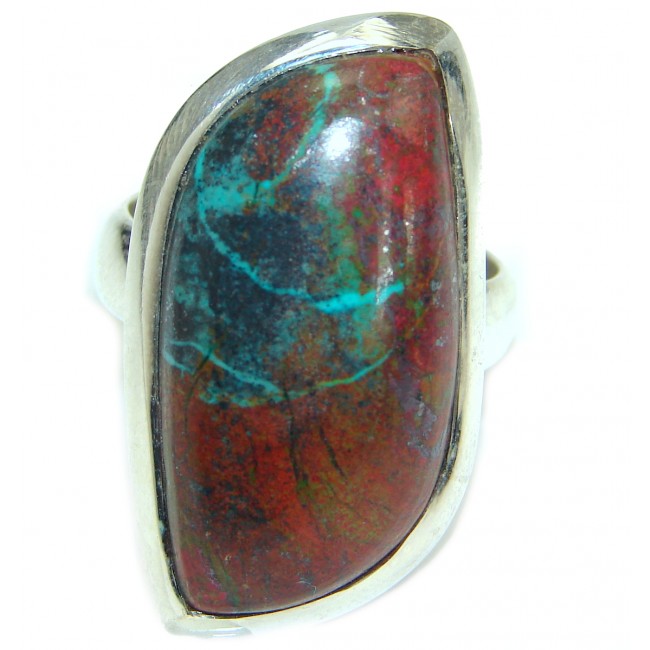Sonora Jasper .925 Sterling Silver handcrafted Ring size 7 adjustable