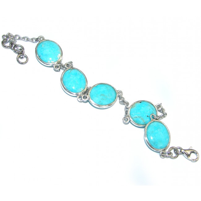 Genuine Turquoise .925 Sterling Silver handcrafted Bracelet