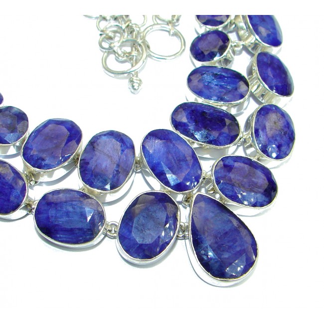 Breath Of Love Sapphire .925 Sterling Silver handcrafted necklace