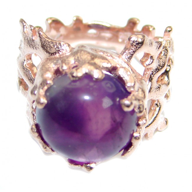Passiom Natural 30.5 ct. Amethyst Gold over Sterling Silver Ring s. 6 1/4
