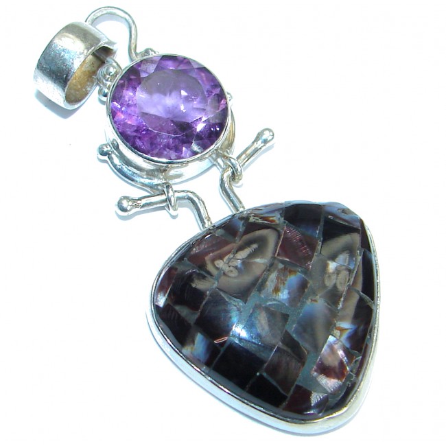 Classic Rainbow Abalone .925 Sterling Silver Pendant