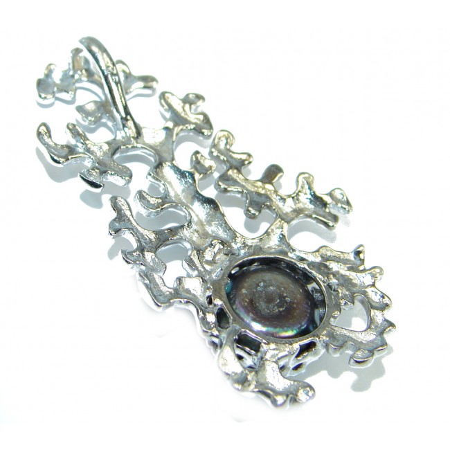True Beauty Fresh Water Black pearl .925 Sterling Silver handcrafted Pendant