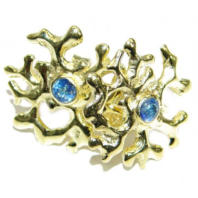 Simple Beauty Kyanite 14K Gold over .925 Sterling Silver handcrafted earrings