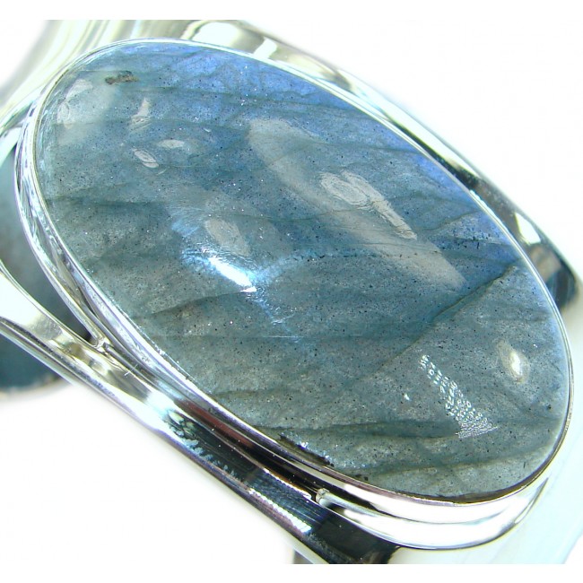 Outstanding Fire Labradorite .925 Sterling Silver handcrafted Bracelet / Cuff