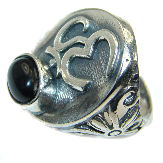 Majestic Authentic Onyx .925 Sterling Silver handmade Ring s. 6